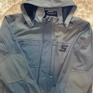 SNAP-ON ZIP UP HOODED INSULATED WINTER JACKET LG
